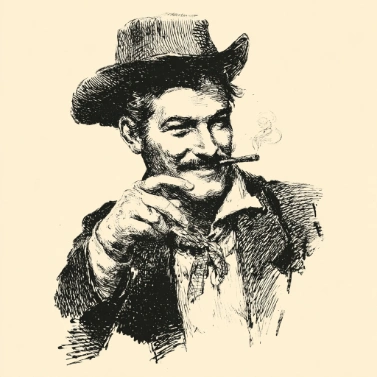 smirking gambler waiting for someone to bet